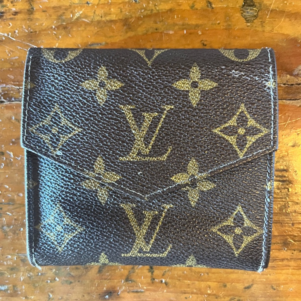 Vintage Louis Vuitton Brown and Gold Monogram Wallet